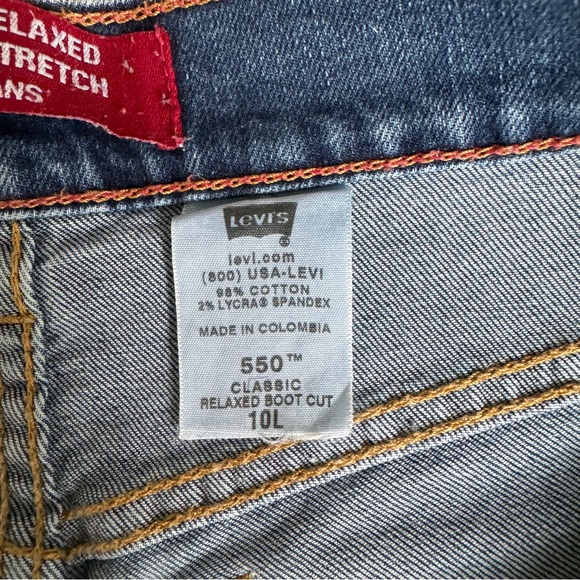 Levi's Vintage Jeans Women’s 10L Blue Denim 550 Classic Relaxed Boot Cut Stretch - Picture 11 of 11